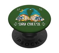 Funny Photography Camera Gnomes For Photographers Say Cheese PopSockets PopGrip Adhesivo
