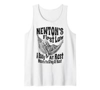 Funny Physics El primer cuerpo de la ley de Newton en reposo Ciencia Camiseta sin Mangas