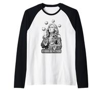 Funny Physics Isaac Newton Apple Malabares Ciencia del movimiento Camiseta Manga Raglan