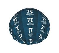 Funny Pi Day Spiral Pi Math 3.14 Gorros de ducha Gorro de baño reutilizable Gorro de ducha de baño elástico Suave impermeable para gorros de cabello de todas las longitudes de cabello