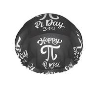 Funny Pi Day Spiral Pi Math 3.14 Gorros de ducha Gorro de baño reutilizable Gorro de ducha de baño elástico Suave impermeable para gorros de cabello de todas las longitudes de cabello