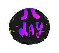 Funny Pi Day Spiral Pi Math 3.14 Gorros de ducha Gorro de baño reutilizable Gorro de ducha de baño elástico Suave impermeable para gorros de cabello de todas las longitudes de cabello