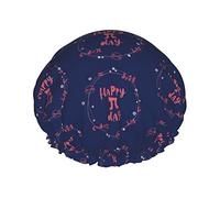 Funny Pi Day Spiral Pi Math 3.14 Gorros de ducha Gorro de baño reutilizable Gorro de ducha de baño elástico Suave impermeable para gorros de cabello de todas las longitudes de cabello