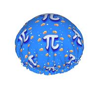 Funny Pi Day Spiral Pi Math 3.14 Gorros de ducha Gorro de baño reutilizable Gorro de ducha de baño elástico Suave impermeable para gorros de cabello de todas las longitudes de cabello