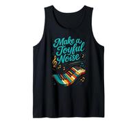Funny Pianist Make a Joyful Noise Piano Camiseta sin Mangas