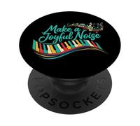 Funny Pianist Make a Joyful Noise Piano PopSockets PopGrip Adhesivo