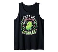 Funny Pickle Costume, Just a Girl Who Loves Pickles Camiseta sin Mangas