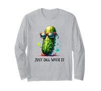 Funny Pickle Dill With It Cool Gafas de sol Foodie Juego de palabras Humor Manga Larga