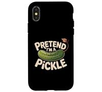 Funny Pickle Halloween Pretend I'm A Pickle Halloween Humor Carcasa para iPhone X/XS
