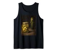 Funny Pickle Humor Sorprendido Pepino Rebanado Tarro Comedia Ironía Camiseta sin Mangas