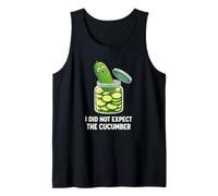 Funny Pickle Jar Cucumber Visual Joke Camiseta sin Mangas