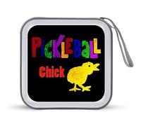Funny Pickle Sports Ball Chick Art Funny CD Holder 40 Capacity DVD Case Disc Protective Storage Organizer Bag for Car Home Travel