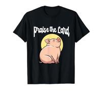 Funny Pig elogia la Manteca de Cerdo Lindo Animal Farm Humor Camiseta gráfica económica, Hombre, Negro, S