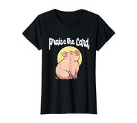 Funny Pig elogia la Manteca de Cerdo Lindo Animal Farm Humor Camiseta gráfica económica, Mujer, Negro, L