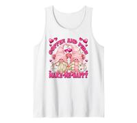 Funny Pig GNOME Couple For Women Who Loves Coffee and Pigs Camiseta sin Mangas