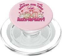 Funny Pig GNOME Couple For Women Who Loves Coffee and Pigs PopSockets PopGrip para MagSafe