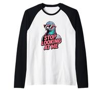 Funny Pigeon Stop Looking at Me for Bird Lovers Broma Camiseta Manga Raglan