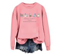 Funny Pigeons Sudadera Sometimes I Wonder If Pigeons Are Thinking About Me Too, rosa, L
