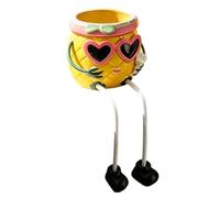 Funny Pineapple Plant Pot, Cute Legs Glasses Statue, Resin Decor Ornament