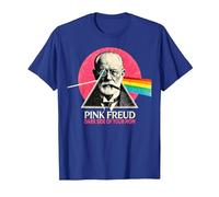 Funny Pink Freud Dark Side of Your Mom Psicología Camiseta, Hombre, Azul Real, S