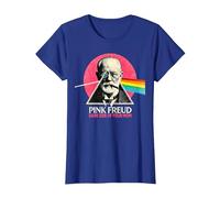 Funny Pink Freud Dark Side of Your Mom Psicología Camiseta, Mujer, Azul Real, S