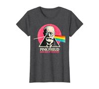 Funny Pink Freud Dark Side of Your Mom Psicología Camiseta, Mujer, Jaspeado Oscuro, XS