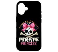 Funny Pirate Princess Coquette Bow Halloween Costume Girls Carcasa para iPhone 16