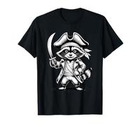 Funny Pirate Raccoon Camiseta