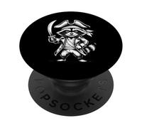 Funny Pirate Raccoon PopSockets PopGrip Adhesivo