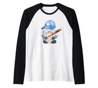Funny Pitcher GNOME Graphic For Men and Baseball Lover Camiseta Manga Raglan