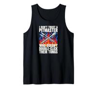Funny Pitmaster BBQ Grilling Double Click Tongs Camiseta sin Mangas