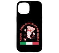 Funny Pizza Slice Pizza Capital del Mundo Napoli Italia Carcasa para iPhone 15