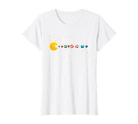 Funny Planet Sistema Solar Space Man Astronauta Videojuego Camiseta gráfica económica, Mujer, Blanco, S