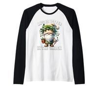 Funny Plant Lover Gnome Grandpa Life Is Better In The Garden Camiseta Manga Raglan