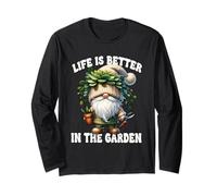 Funny Plant Lover Gnome Grandpa Life Is Better In The Garden Manga Larga