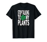 Funny Plant Lover Stop Talking To My Plants Monstera Design Camiseta gráfica económica