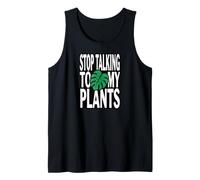 Funny Plant Lover Stop Talking To My Plants Monstera Design Camiseta sin Mangas