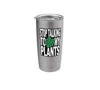 Funny Plant Lover Stop Talking To My Plants Monstera Design Vaso térmico de acero inoxidable de doble pared