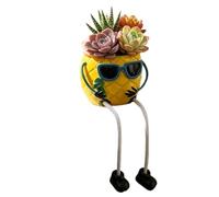 Funny Plant Pot | Pineapple Glasses & Legs Decor 7.87x3.15x1.97inch