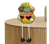 Funny Plant Pot | Pineapple Glasses & Legs Decor 7.87x3.15x1.97inch