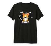 Funny Playing Video Games Pew Pembroke Welsh Corgi Dog Lover Camiseta Premium