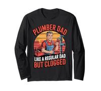 Funny Plumber Dad Like a Regular Dad but Clogged Manga Larga