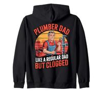 Funny Plumber Dad Like a Regular Dad but Clogged Sudadera con Capucha