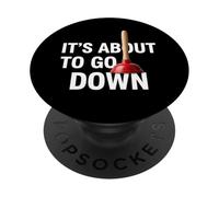 Funny Plumbing It's About to go Down Plumber Jokes PopSockets PopGrip Adhesivo