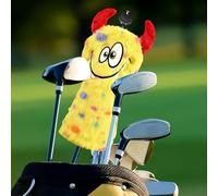 Funny Plush Golf Head Cover - Soft Animal Character Wood Protector, Extra-Long Elastic Neck For Shaft Protection, Universal Fit For 460cc Drivers & Fairway Woods, Unique Golf Gift | For Men & Women