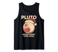 Funny Pluto Never Forget Retro Geek Xmas Astronomía Camiseta sin Mangas