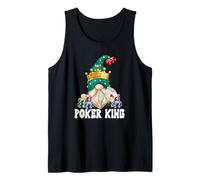Funny Poker King GNOME Graphic For Men For Casino Night Camiseta sin Mangas