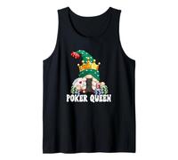Funny Poker Queen For Women and Casino Night Gambling GNOME Camiseta sin Mangas