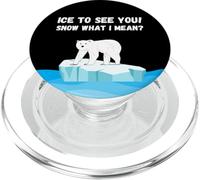 Funny Polar Bears Cita Nieve y Hielo Juego de Palabras Amante del Invierno PopSockets PopGrip para MagSafe