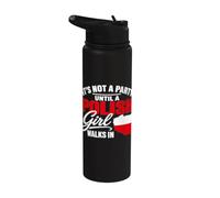 Funny Polish It's Not a Party Until A Polish Girl Walks in Stainless Steel Insulated Water Bottle